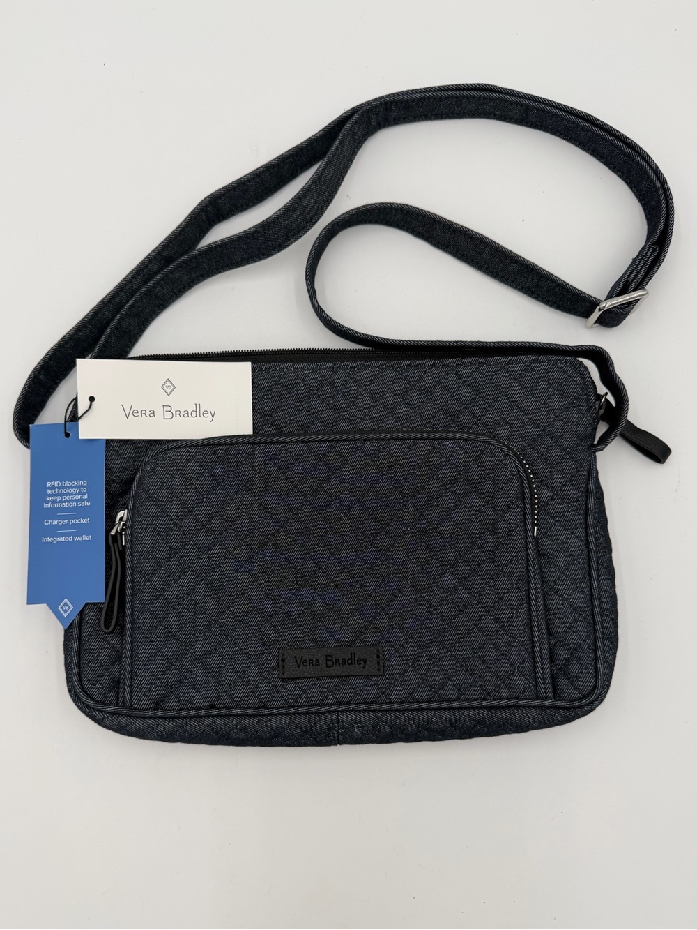 Vera Bradley Little Hipster Denim Crossbody NWT